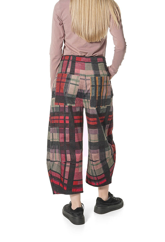 PRE-ORDER - Balloon Leg Trousers in Check Multicolour - 3230104