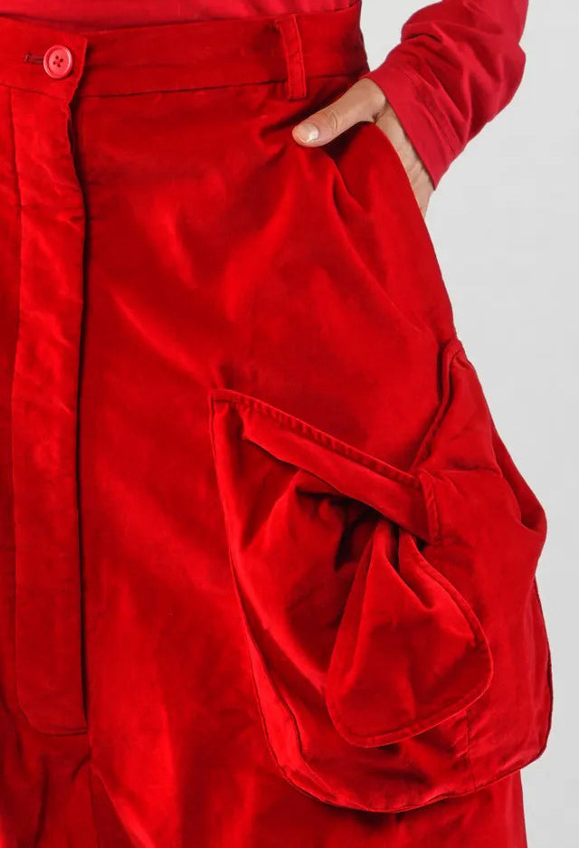 PRE-ORDER - Drop Crotch Trousers with Feature Pockets in Black (Pictured in Rose) - 3230105