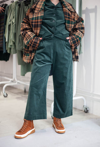 PRE-ORDER - Wide Leg Trousers in Crystal (Pictured in Forest) - 3230113