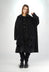 PRE-ORDER - Velvet Oversized Coat with Feature Pockets in Black - 3231203