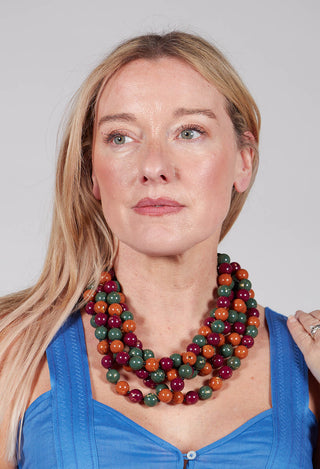 5 Strands Multicolour Balls Necklace