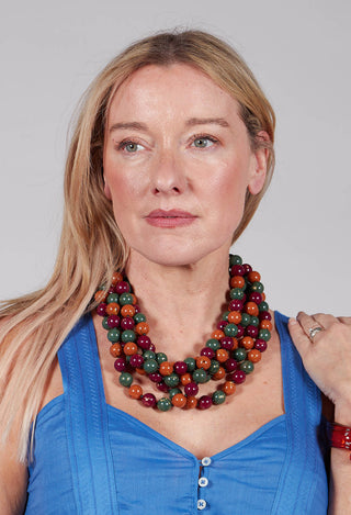 5 Strands Multicolour Balls Necklace