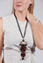 Safari Necklace with Ribbon in Brown and Black