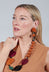 Terre Di Toscana Eardrop Clips with Balls in Amber