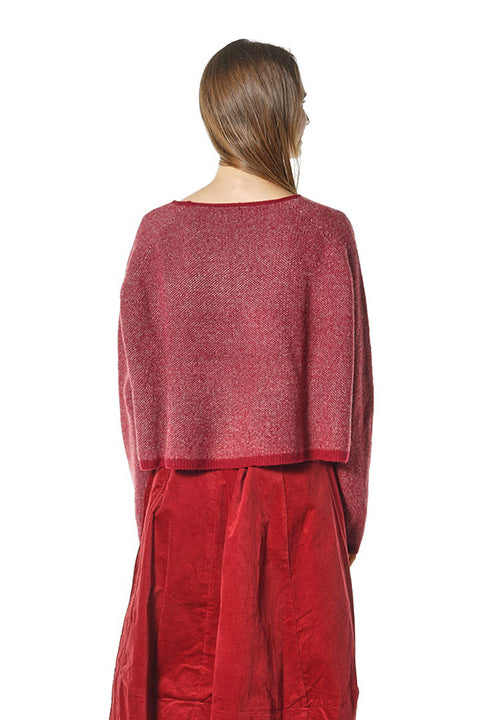 PRE-ORDER - Cropped Jumper in Forest Park Jacquard (Pictured in Lava Crystal Jacquard) - 3270703