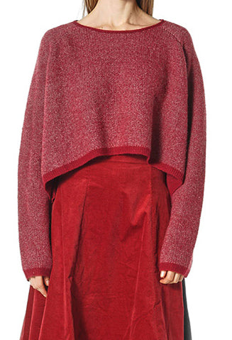PRE-ORDER - Cropped Jumper in Forest Park Jacquard (Pictured in Lava Crystal Jacquard) - 3270703