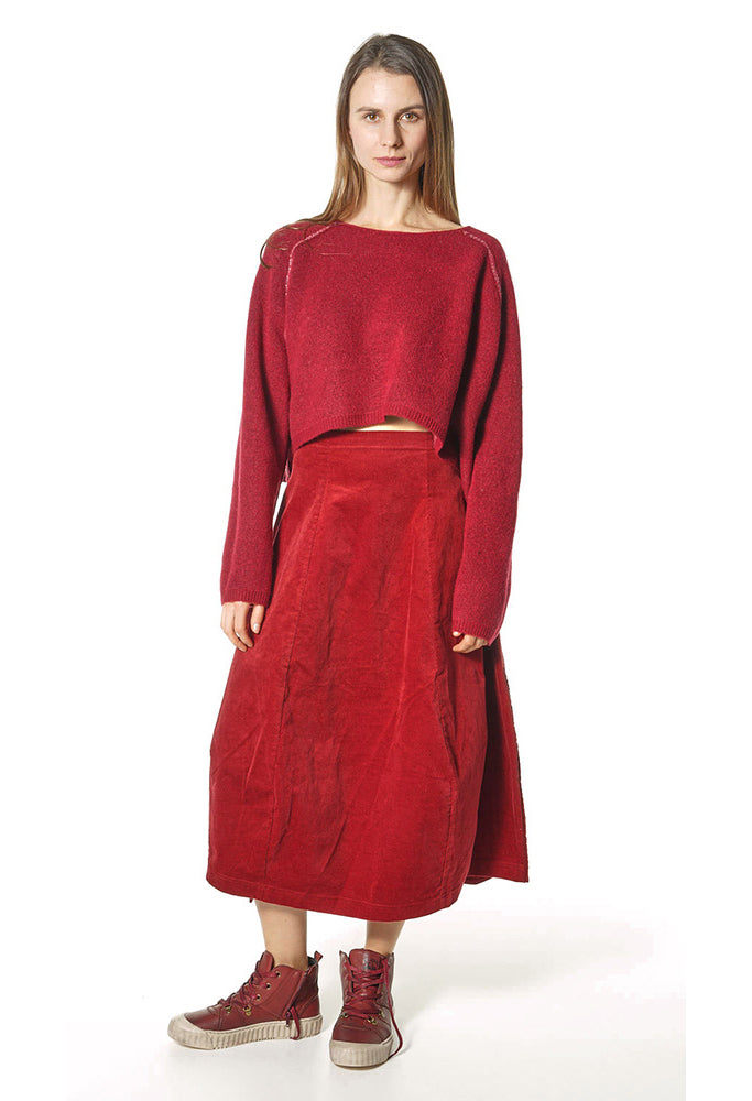 PRE-ORDER - Cropped Jumper in Bronze Lava Jacquard (Pictured in Lava Crystal Jacquard) - 3270703