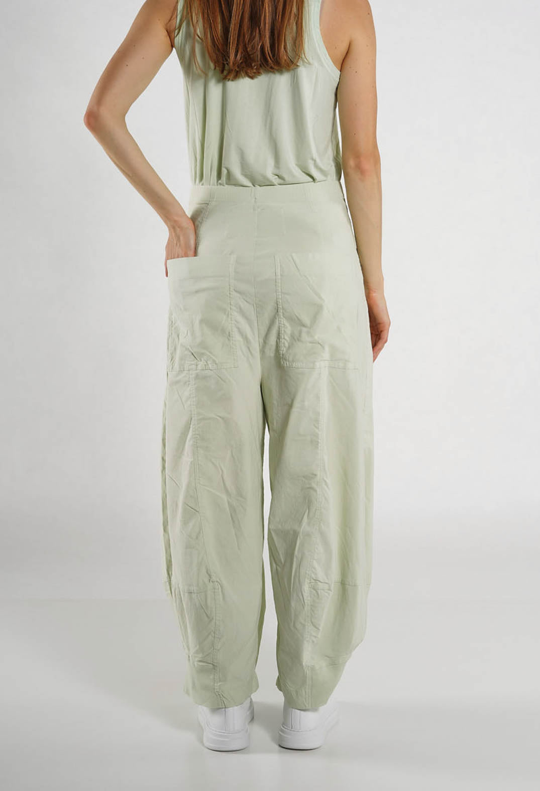 PRE-ORDER - Pull On Stretch Fit Trousers in Mint - 3280107