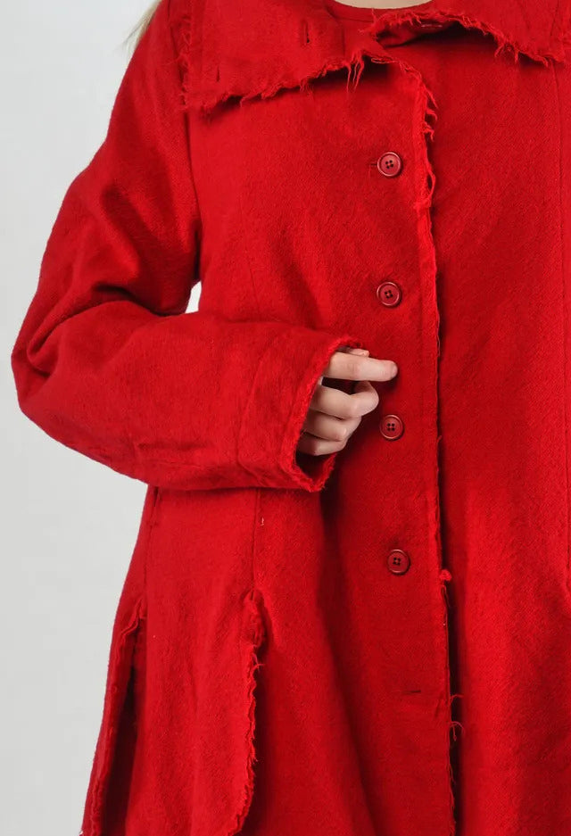 PRE-ORDER - Tulip Hem Jacket with Raw Edges in Rose - 3281102