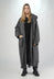 PRE-ORDER - Long Coat with Raw Edges in Rose (Pictured in Dark Grey) - 3281204