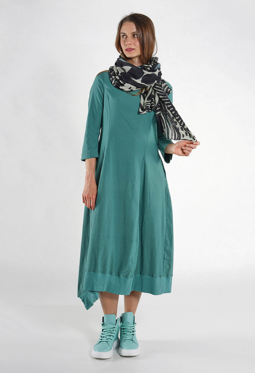 PRE-ORDER - Sheer Scarf in Lime Print - 3361402 (Black Mint Lime Print)