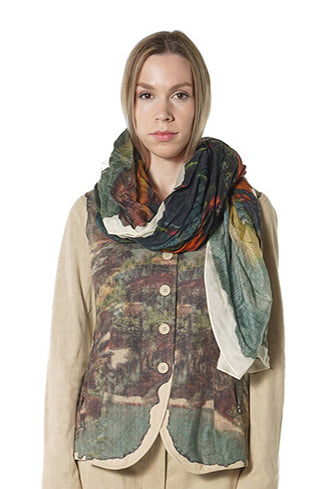 PRE-ORDER - Lightweight Scarf in Mountain Print - 3361403