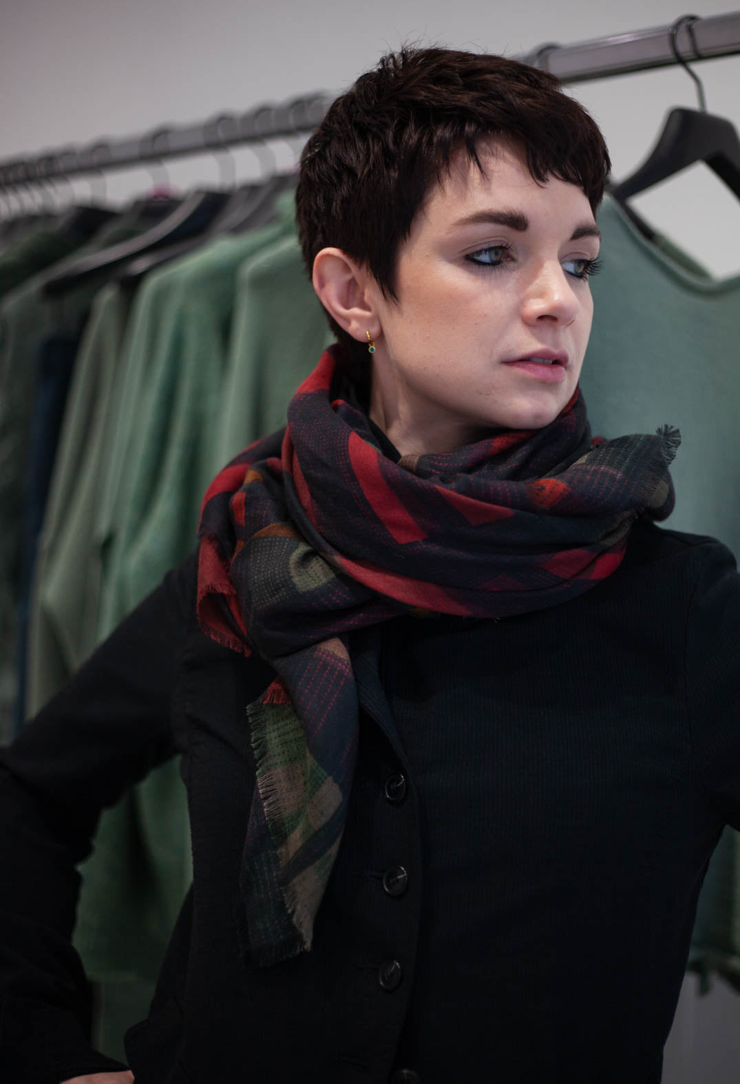 PRE-ORDER - Oversized Scarf in Check Multicolor - 3361404