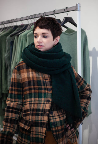 PRE-ORDER - Fringed Scarf in Lava Melange (Pictured in Forest Melange) - 3361407