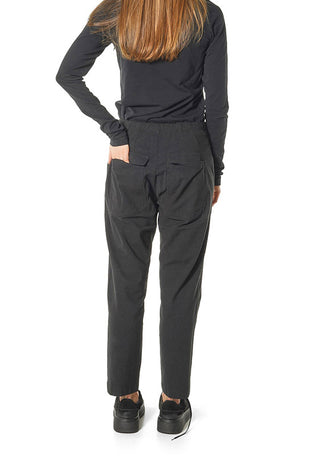 PRE-ORDER - Tapered Leg Trousers in Black Stripe (Pictured in Black) - 3410103