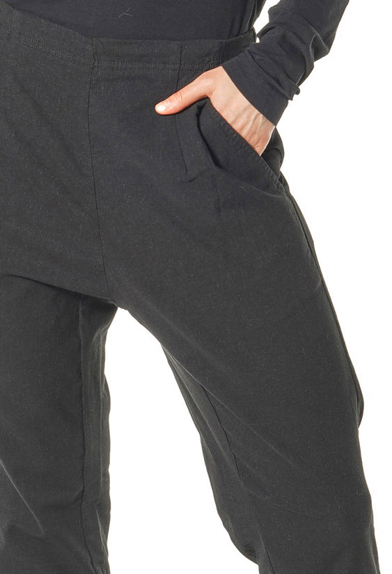 PRE-ORDER - Tapered Leg Trousers in Black Stripe (Pictured in Black) - 3410103