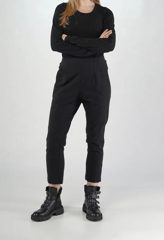 PRE-ORDER - Slim Leg Trousers in Black Stripe - 3410108