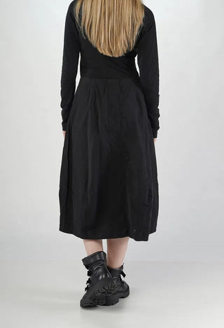 PRE-ORDER - Balloon Hem Skirt in Black Stripe - 3410305