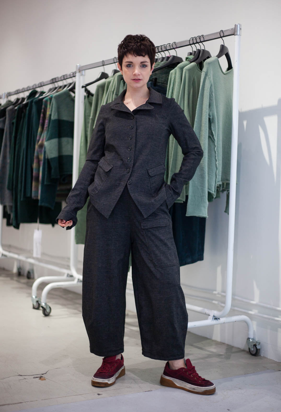 PRE-ORDER - Tailored Jacket in Bronze Stripe - 3411111