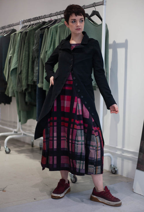 PRE-ORDER - Tailored Coat in Bronze Stripe (Pictured in Forest Stripe) - 3411217