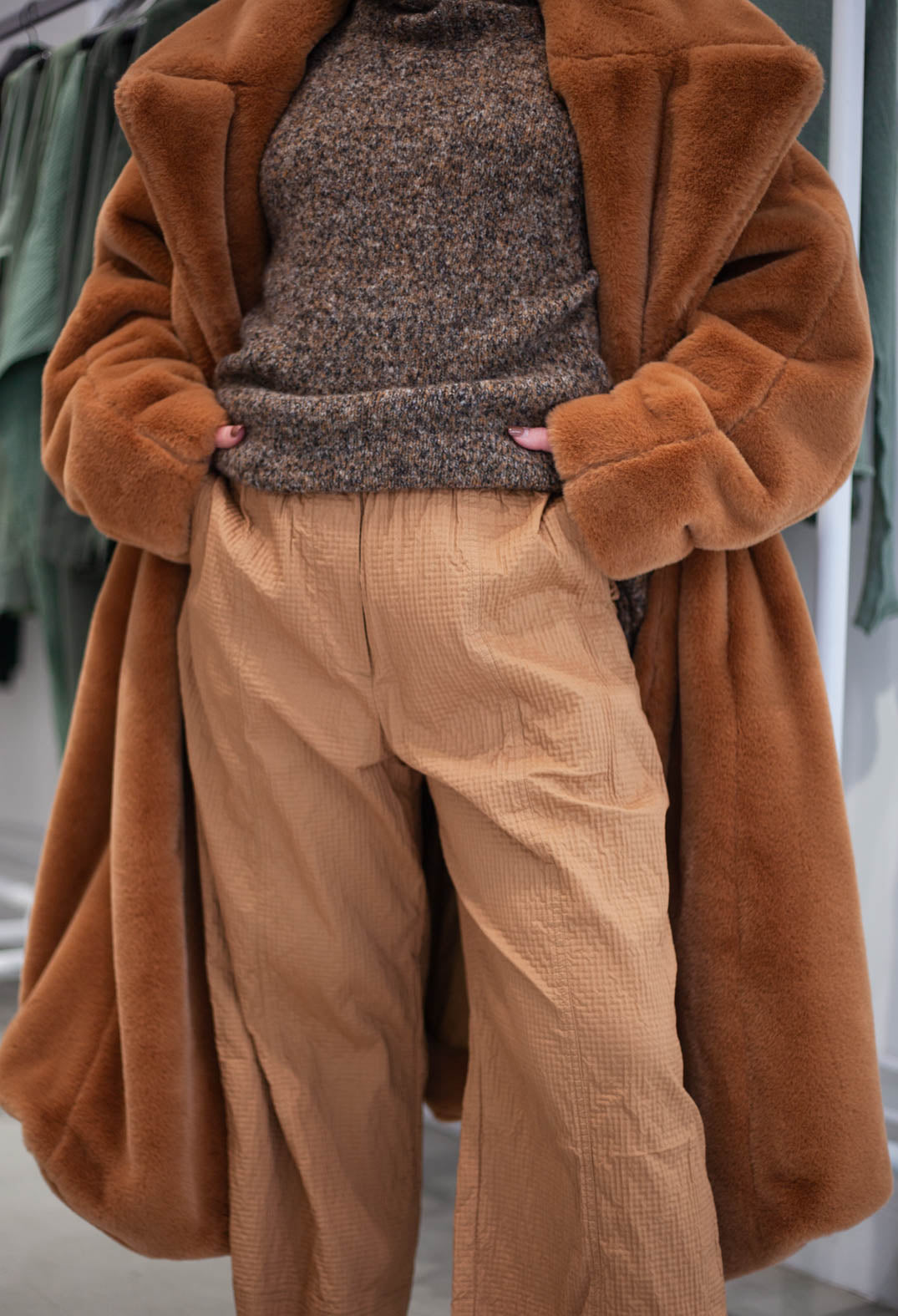 PRE-ORDER - Cropped Wide Leg Trousers in Lava (Pictured in Bronze) - 3420105