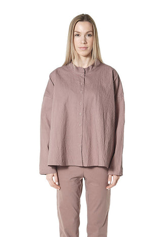 PRE-ORDER - Stand Collar Shirt in Bronze (Pictured in Crystal) - 3420403
