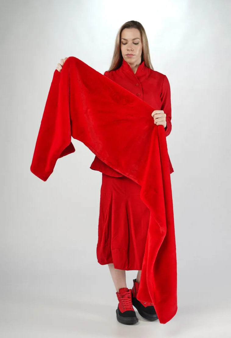 PRE-ORDER - Faux Fur Oversized Scarf in Rose - 3431403