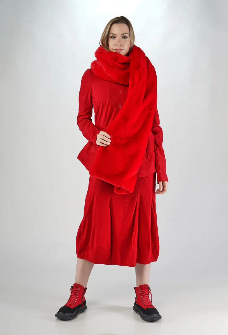 PRE-ORDER - Faux Fur Oversized Scarf in Rose - 3431403