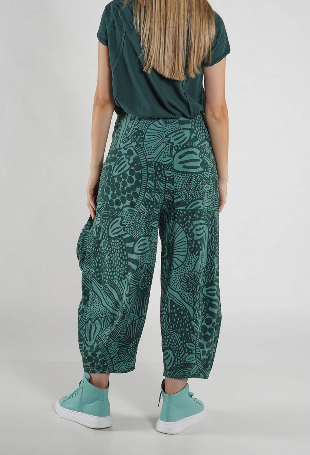 PRE-ORDER - Balloon Trousers in Grass Print - 3440114 (Pictured in Tree Print)