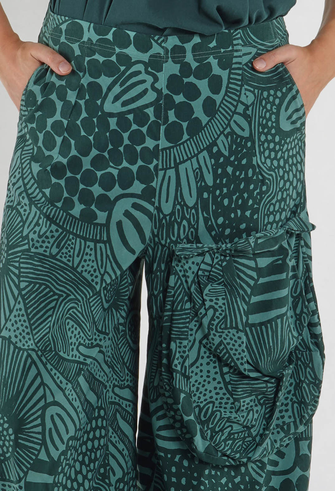 PRE-ORDER - Balloon Trousers in Black Print - 3440114 (Pictured in Tree Print)