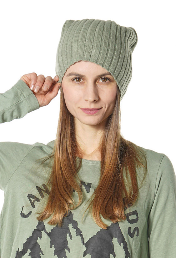 PRE-ORDER - Ribbed Hat in Lava (Pictured in Park) - 3454606