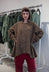PRE-ORDER - Relaxed Longline Jumper in Lava Melange (Pictured in Bronze Melange) - 3460703