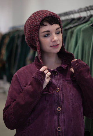 PRE-ORDER - Ear Flap Beanie Hat in Lava Melange - 3464605