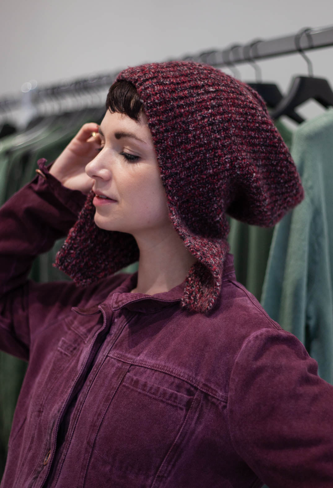 PRE-ORDER - Ear Flap Beanie Hat in Lava Melange - 3464605