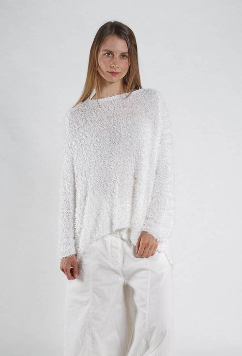 PRE-ORDER - Textured Knit Jumper in Off White - 3480701