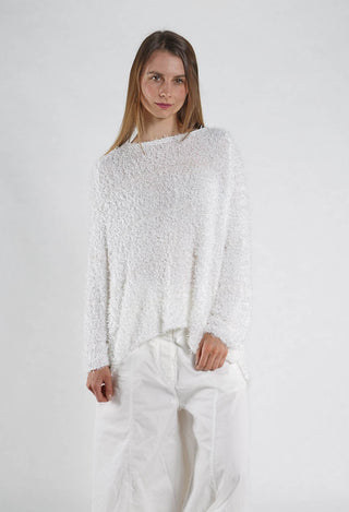 PRE-ORDER - Textured Knit Jumper in Black - 3480701 (Pictured in Off White)