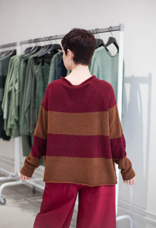 PRE-ORDER - Block Stripe Jumper in Bronze Lava - 3480704