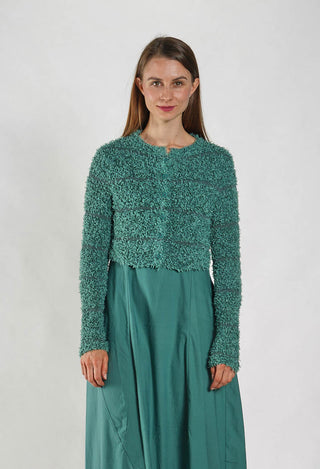 PRE-ORDER - Textured Knit Cardigan in Black - 3487102 (Pictured in Grass)