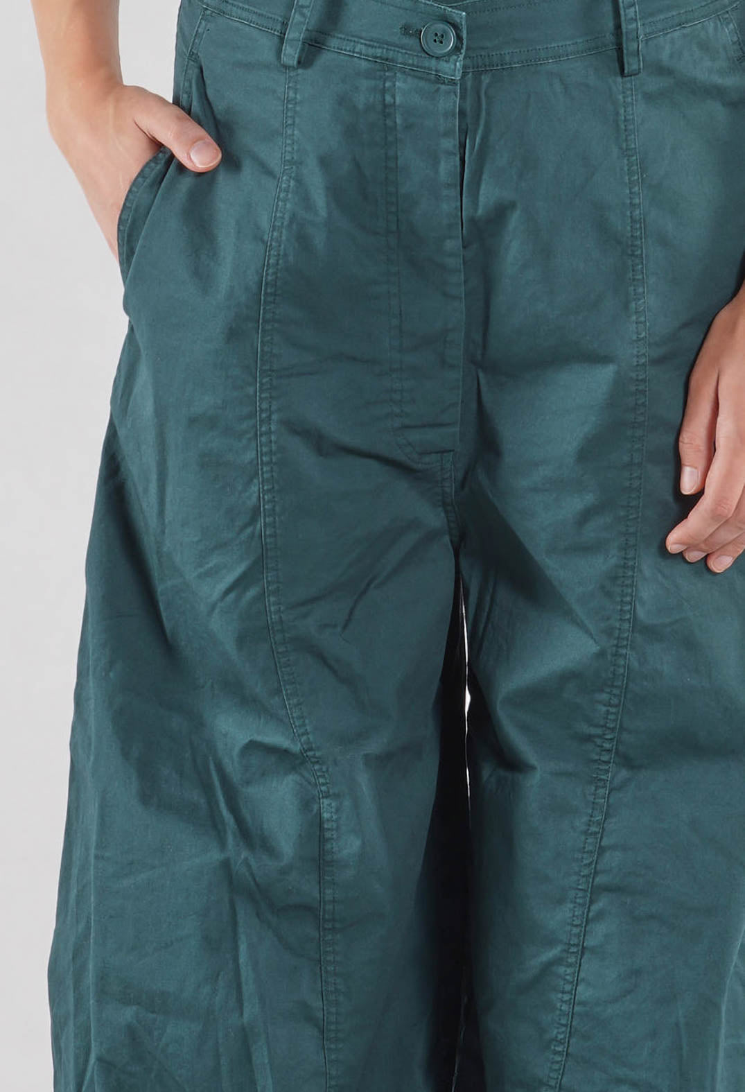 PRE-ORDER - Tulip Hem Trousers in Black - 3490103 (Pictured in Tree)