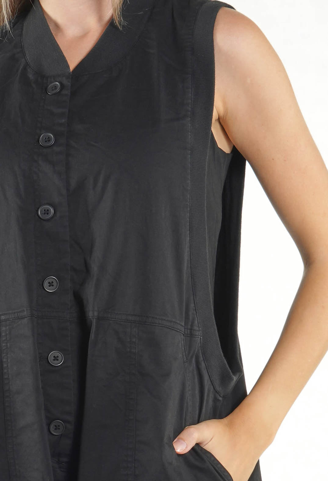 PRE-ORDER - Sleeveless Jumpsuit in Tree - 3491304 (Pictured in Black)