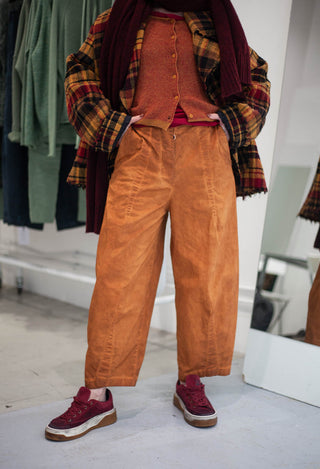 PRE-ORDER - Barrel Leg Trousers in Crystal Cloud (Pictured in Bronze Cloud) - 3500111