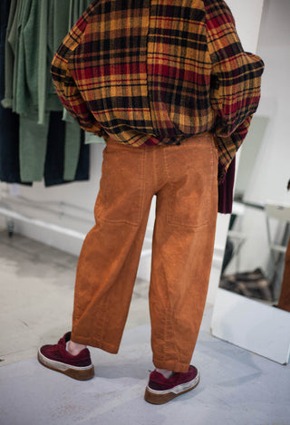 PRE-ORDER - Barrel Leg Trousers in Crystal Cloud (Pictured in Bronze Cloud) - 3500111