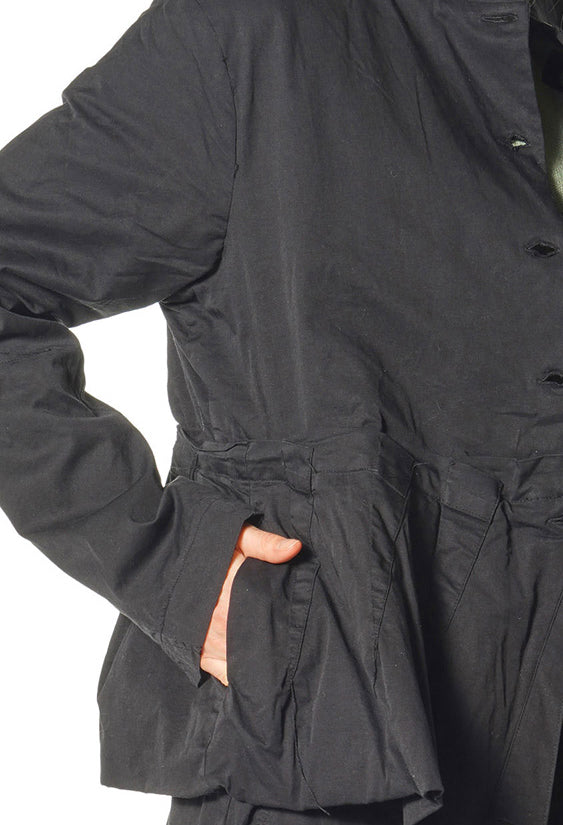 PRE-ORDER - High Neck Jacket in Lava (Pictured in Black) - 3501104