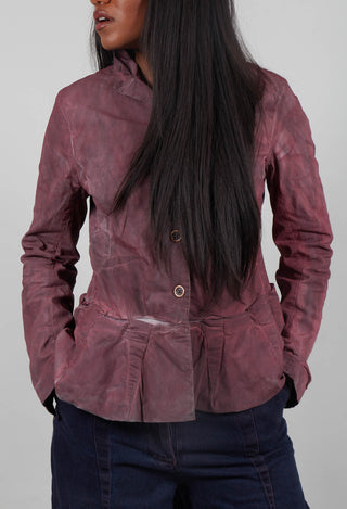 Jacket with Peplum Hem in Crystal Cloud Shade - 3501113
