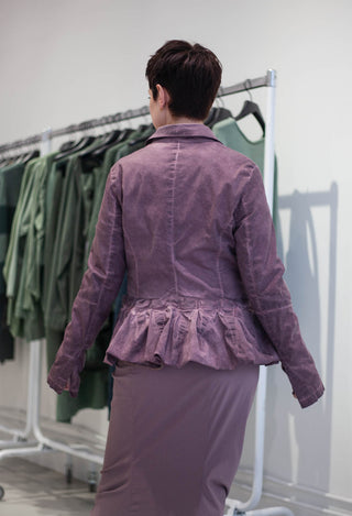 PRE-ORDER - Jacket with Peplum Hem in Bronze Cloud (Pictured in Crystal Cloud) - 3501113