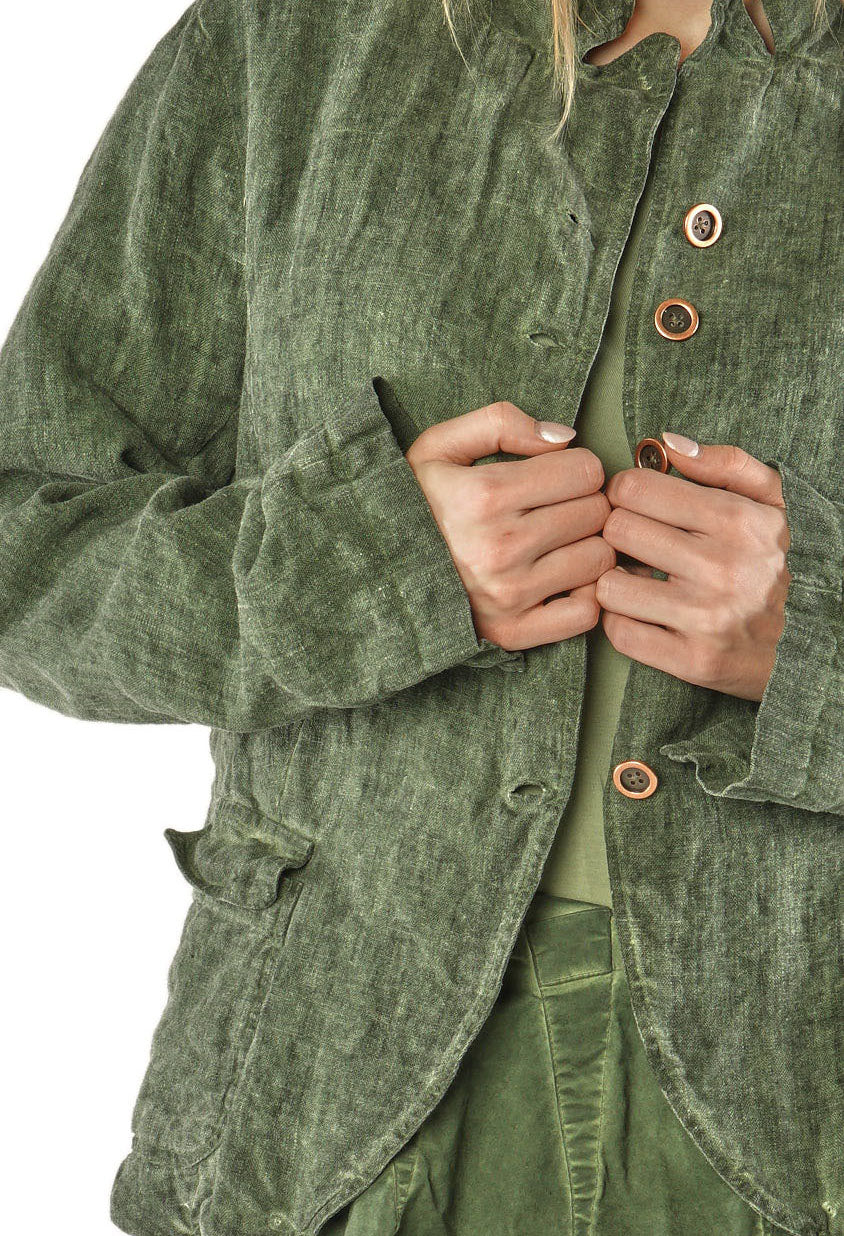PRE-ORDER - Linen Jacket in Park Cloud - 3531117