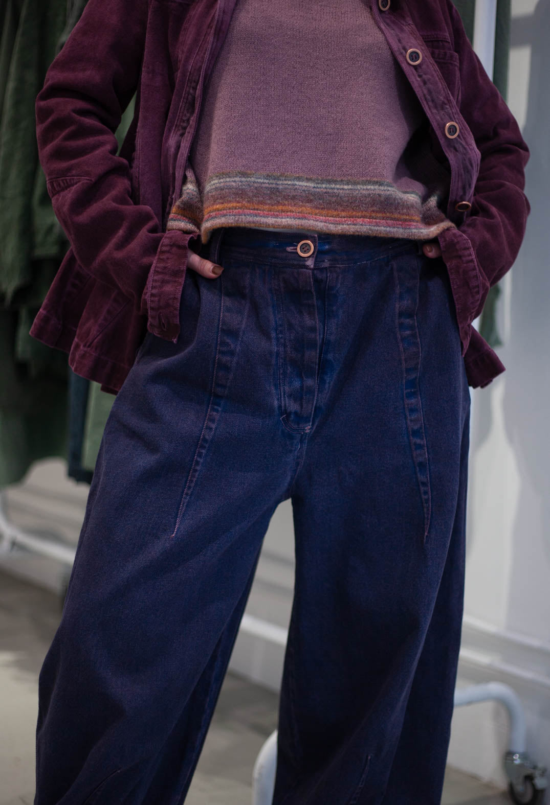 PRE-ORDER - Barrel Leg Jeans in Crystal Cloud (Pictured in - NEED TO CONFIRM COLOUR) - 3560101