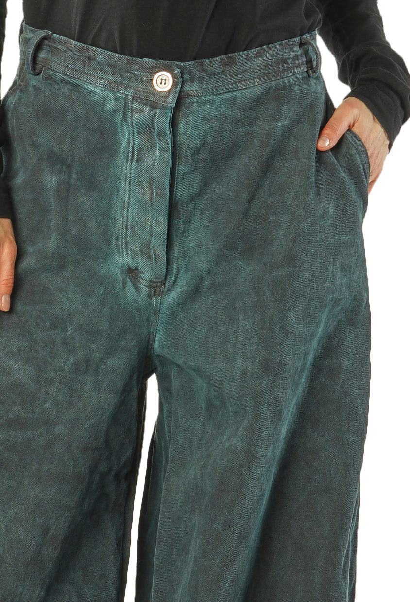 PRE-ORDER - Wide Leg Jeans in Forest Cloud (Pictured in Park Cloud) - 3560102