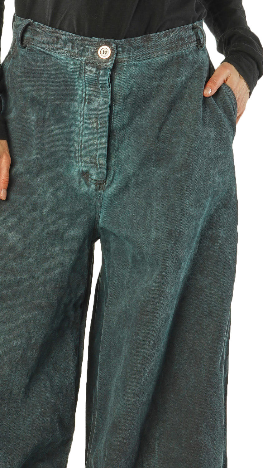 PRE-ORDER - Wide Leg Jeans in Black Cloud (Pictured in Park Cloud) - 3560102