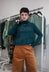 PRE-ORDER - Fine Knit Cardigan in Bronze Jacquard (Pictured in Forest Jacquard) - 3597103